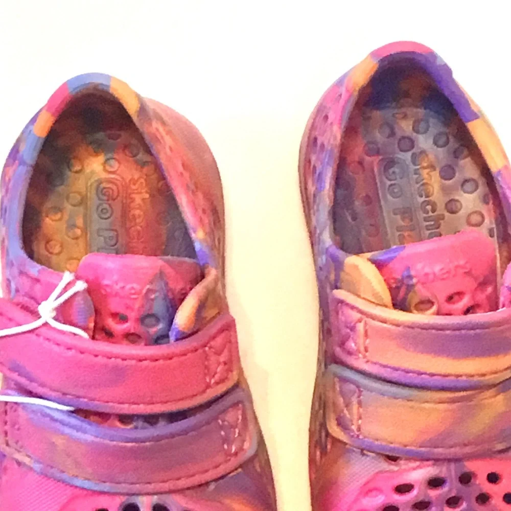 Skechers Kids Cali Shoe Pink Swirl Perforated Foamies Water Friendly Size-6 NEW